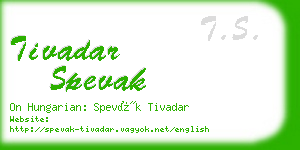 tivadar spevak business card